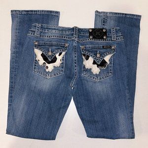 COPY - Miss Me Jean Cow Print LONG Boot Cut Size 30 Y2k. Great for taller peopl…